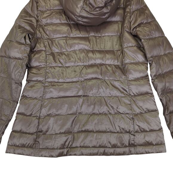 Andrew Marc Packable Lightweight Premium‎ Down Puffer Jacket Gold Metallic Small - Picture 6 of 9